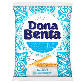 Farinha de trigo pacote 1kg - Dona Benta