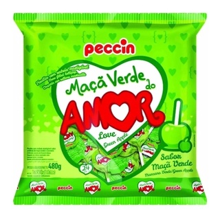 Pirulito Maçã Verde Do Amor C/24 480gr - Peccin (1)