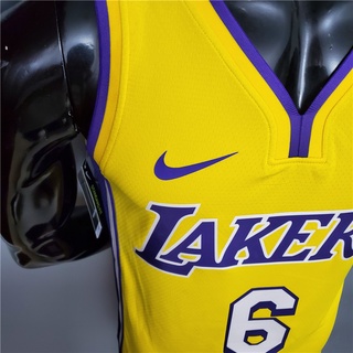 Camisa Nba Basquete James # 6 Lakers Amarela Nba Jersey (3)