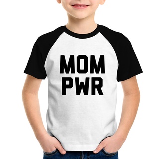 Camiseta Raglan Infantil Mom Power