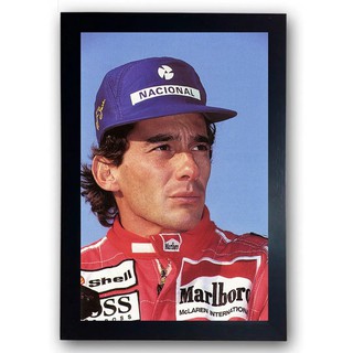 Quadro Ayrton Senna Moldurado Decorativo Decoração