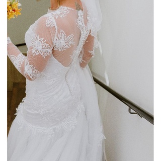 Vestido de noiva sereia com renda 3D