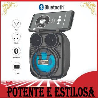 Mini Caixinha de Musica Potente Portátil Bluetooth Caixa de Som MP3 Leitor de Cartão e USB Com Suporte Para Celular