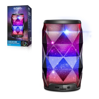 Caixa de som Bluetooth Galáxia Cristal CS-M54BT com LED RGB multimídia