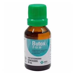 Butox 20ml para carrapato, pulga, mosquito, veneno pet (1)