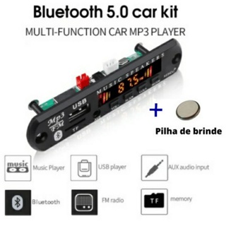 Placa Decodificadora WMA/MP3 Veicular/Carro Bluetooth 5.0