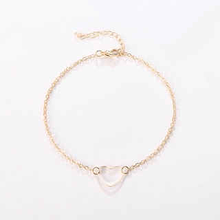 BENE Gold Hollow Heart-Shaped Bracelets For Women Birthday Present Moda Presente Simples Acessórios De Diária Tudo Em Forma De Coração (2)