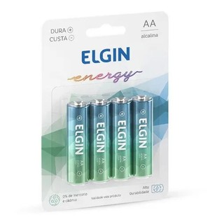 Pilha alcalina pequena AA 4 unidades - Elgin
