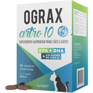Ograx Artro 10 Avert para Cães e Gatos