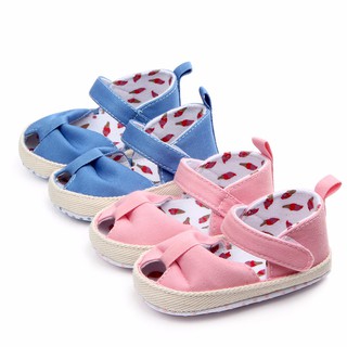 New Baby Shoes Girls Summer Cotton Fabric Crib Shoes Bebe Newborn Infant Sneakers Toddler Soft Sole Prewalkers
