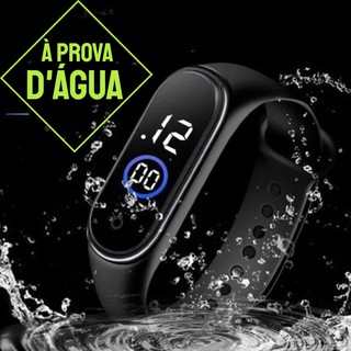 Relógio Digital Touch A Prova D'água de Pulso Masculino Feminino Esportivo de Borracha Led