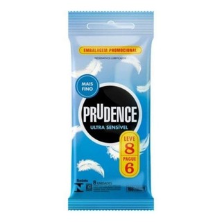 Preservativo Camisinha Prudence Ultra Sensivel Pele Com Pele Leve 8, Pague 6 (1)
