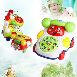 Nome Do Bebê Crianças Bonito Educacional Desenvolvimento Dos Desenhos Animados Sorriso Rosto Brinquedo Telefone Carro (1)