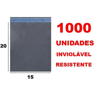 1000 envelopes 15x20 cm (+3 aba) Plástico de segurança, Embalagem Correio