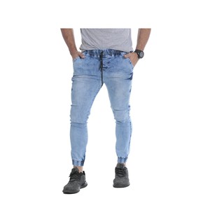 kit 03 calças jogger masculinas jeans sarja p m g gg com punhos ofertas (5)