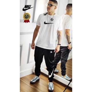 Conjunto Camiseta Nike Masculina Dri Fit + Calça Jogger Facão Com Bolso Lançamento (5)