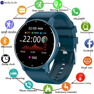 2021LIGE Relógio inteligente masculino à prova d'água com Bluetooth de freqüência cardíaca