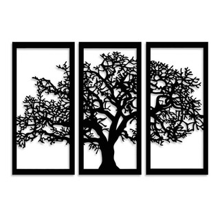 Kit Quadro Decorativo Árvore Da Vida Mdf 3mm
