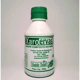 Xarope XaroErvas * Composto de Ervas Naturais 220g Tosse Peito