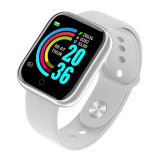 Relógio inteligente smartwatch esporte d20 bluetooth monitor saúde : cor Branca