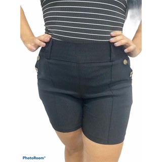 Shorts feminino plus size de bengaline