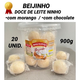 Doce de BEIJINHO puro/morango/chocolate - Doce de LEITE NINHO 900g - 20 unidades