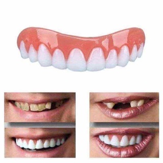 Snap-On Dentes Postiços Falsos/Dentaduras/Brilhante/Branco/Instantânsicos/Sorrisos