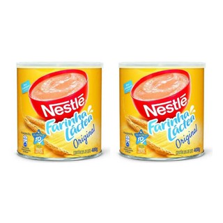 Kit 2 latas Farinha láctea Nestlé 400 gr