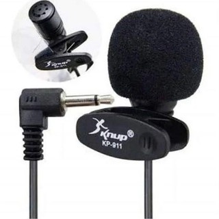 Microfone De Lapela para Celular Câmera Computador Live Youtuber Preto KP-911