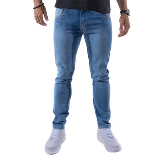 Calça Jeans Masculina Azul Claro Modelo De Lançamento