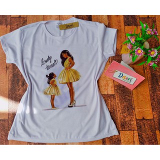 T-shirt Mãe e Filha BabyLook com diversas Estampas