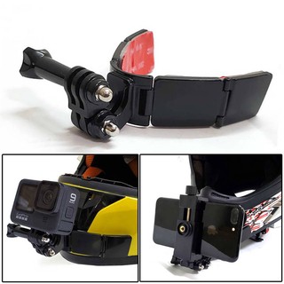 Suporte de queixo articulado para motocicleta Capacete de dobradiça integrado Acessórios para câmera Adesivo de cola de conexão dupla-face