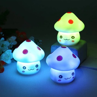 1pcs Romantic Colorful Mushroom LED Night Light Bed Lamp