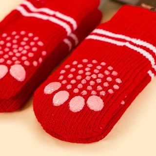 Meia Para Pet Antiderrapante Cães Gatos Sapatos Socks Dog Cat Meias Pets Cachorro Gato (4)