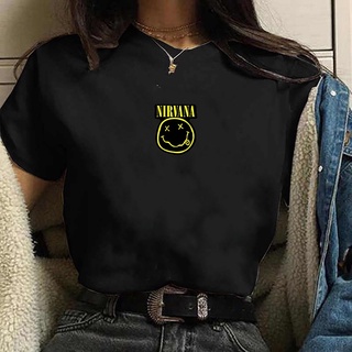 Camiseta feminina Logo Nirvana Blusa Algodao