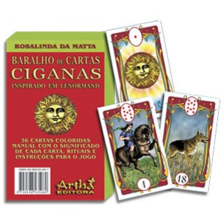 Baralho Cigano 36 Cartas + Manual - Ed. Artha Lenormand Tarô + Um Mini Baralho Cigano