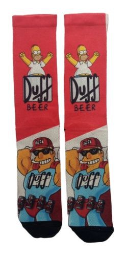 Meia Diferenciada Cano Alto Cerveja Duff Beer Homer Simpsons