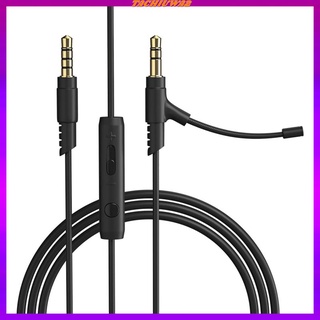 120cm V3Pro Boom Microphone Cable 3.5mm Input Port Headphone Volume Control Audio Cable Adapter for Phone PC Laptop with
