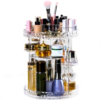 Organizador Giratório 360º Acrílico Maquiagem Make Perfume Creme Biju Joias Resistente Multifuncional
