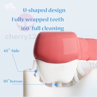 Escova de dente de bebê em forma de U de 360 ​​graus Escova de dente infantil de 2 a 12 anos (5)