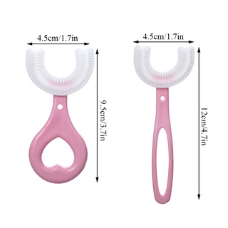 Children's Toothbrush Health Oral Care Baby Oral Cleaning Soft Silicone U-shape Toothbrush (4)