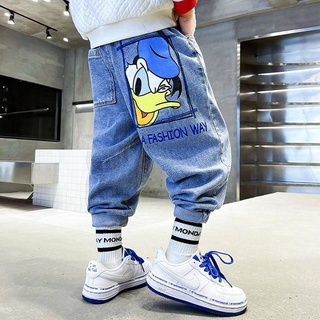 jeans cargo jeans masculino Jeans rasgado Meninos jeans primavera 2022 novo chinês infantil primavera outono meninos bonitos hipster calças maré