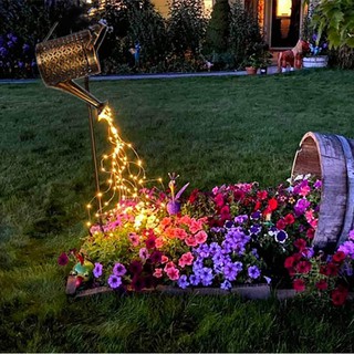 Luz solar de rega para decoração exterior luz de jardim quintal luz de paisagem à prova d'água (2)