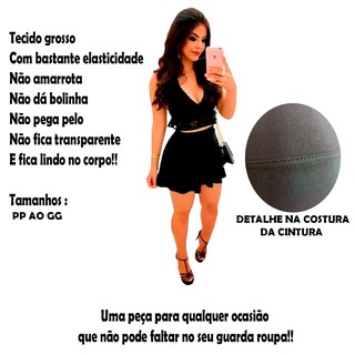 Mini Saia Curtinha Sensual Sexy Pp A G Pronta Entrega