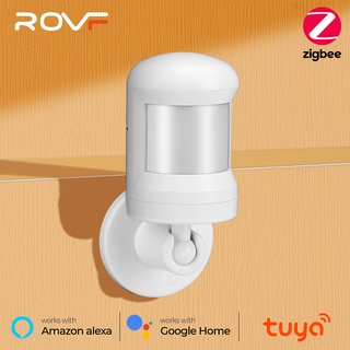 ROVF Tuya ZigBee 3.0 PIR Inteligente Sensor De Corpo Humano Sem Fio Detector De Movimento De Segurança Sistema De Alarme Para Alexa Inicial Do Google Gateway