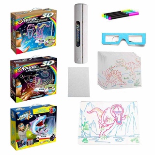 Magic 3D Drawing Board with Pen Sketchpad Tablet Light Effects Puzzle Board Kids Gifts Toys