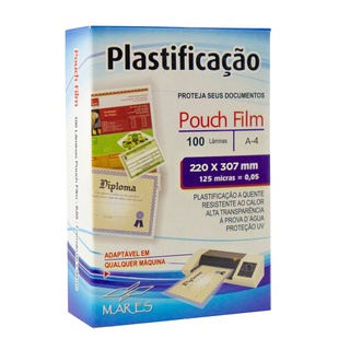 Polaseal A4 220x307 - 100 Folhas - Plástico Para Plastificação Pouch Film 125 Micras