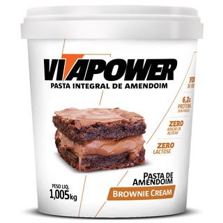 Pasta de Amendoim - Brownie Cream - 1,005Kg - Vitapower