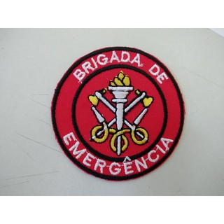 Patch Bordado Termocolante, Brigada de Emergência, 7cm