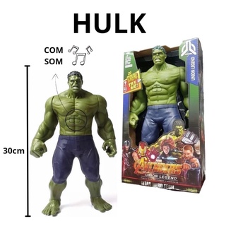 Boneco Hulk 30cm Com Led e Som Articulado - Vai na caixa Lacrado